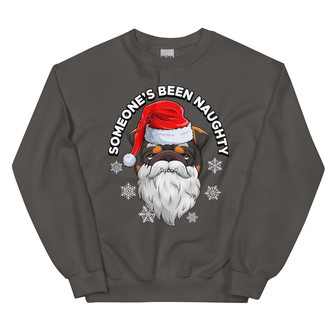 &quot;Someone’s Been Naughty&quot; Bulldog Sweatshirt | Tri Colored