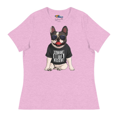 &quot;Straight Outta Rescue&quot; French Bulldog Women&