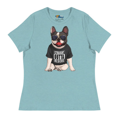 &quot;Straight Outta Rescue&quot; French Bulldog Women&