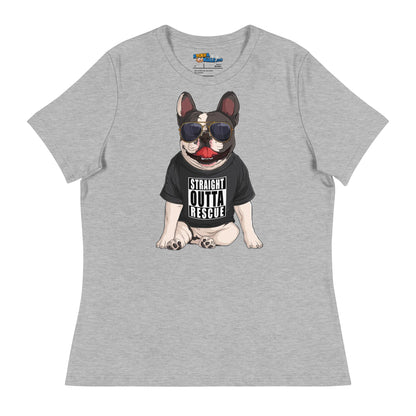 &quot;Straight Outta Rescue&quot; French Bulldog Women&