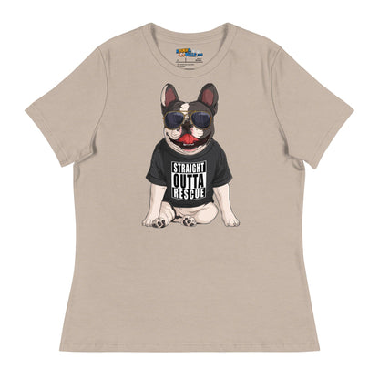 &quot;Straight Outta Rescue&quot; French Bulldog Women&