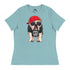 "Straight Outta Time Out" Male Bulldog Women’s Tee | Fawn & White Colored