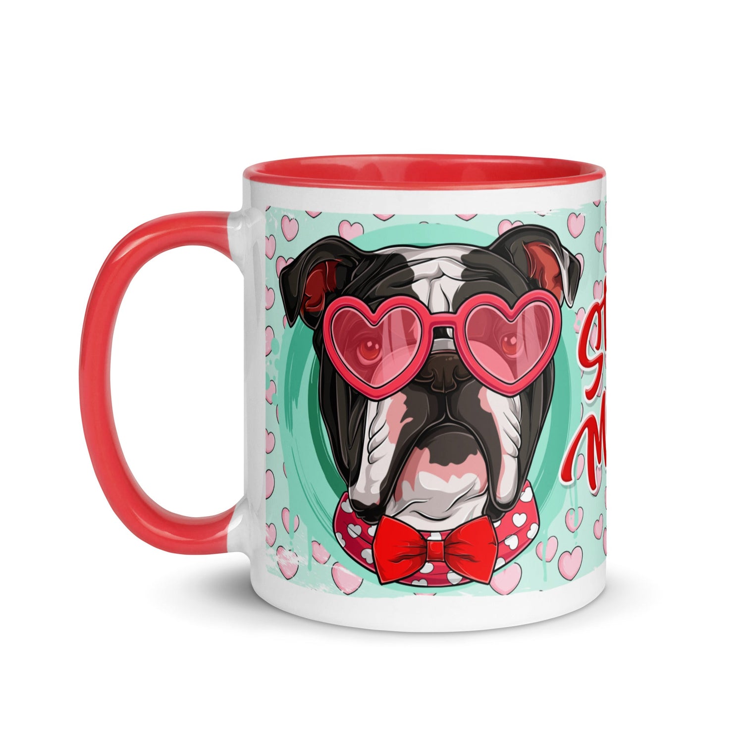&quot;Stud Muffin&quot; English Bulldog Mug | B&amp;W Colored Male