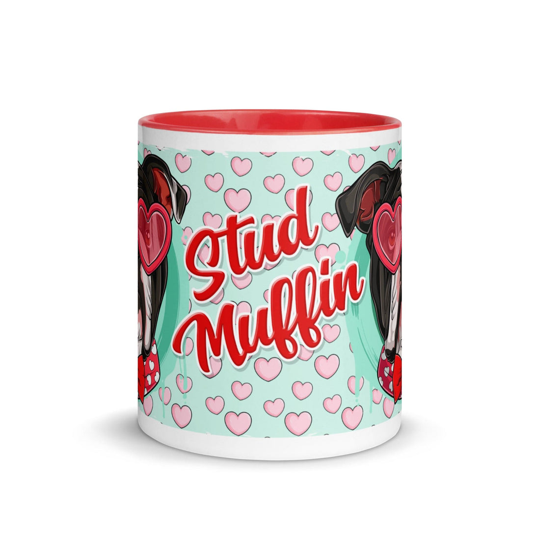 "Stud Muffin" English Bulldog Mug | B&W Colored Male