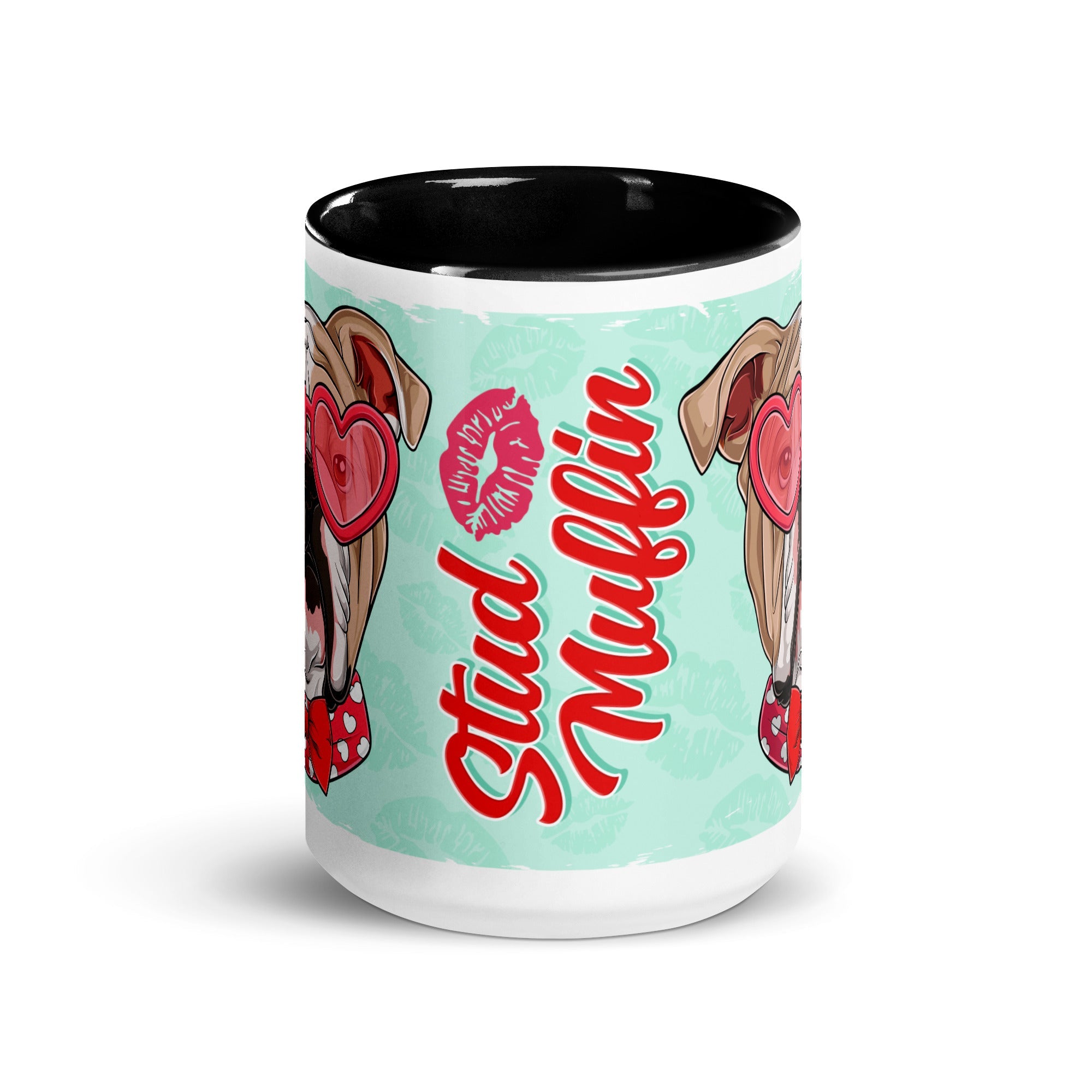 "Stud Muffin" English Bulldog Mug | Fawn &amp; White Colored