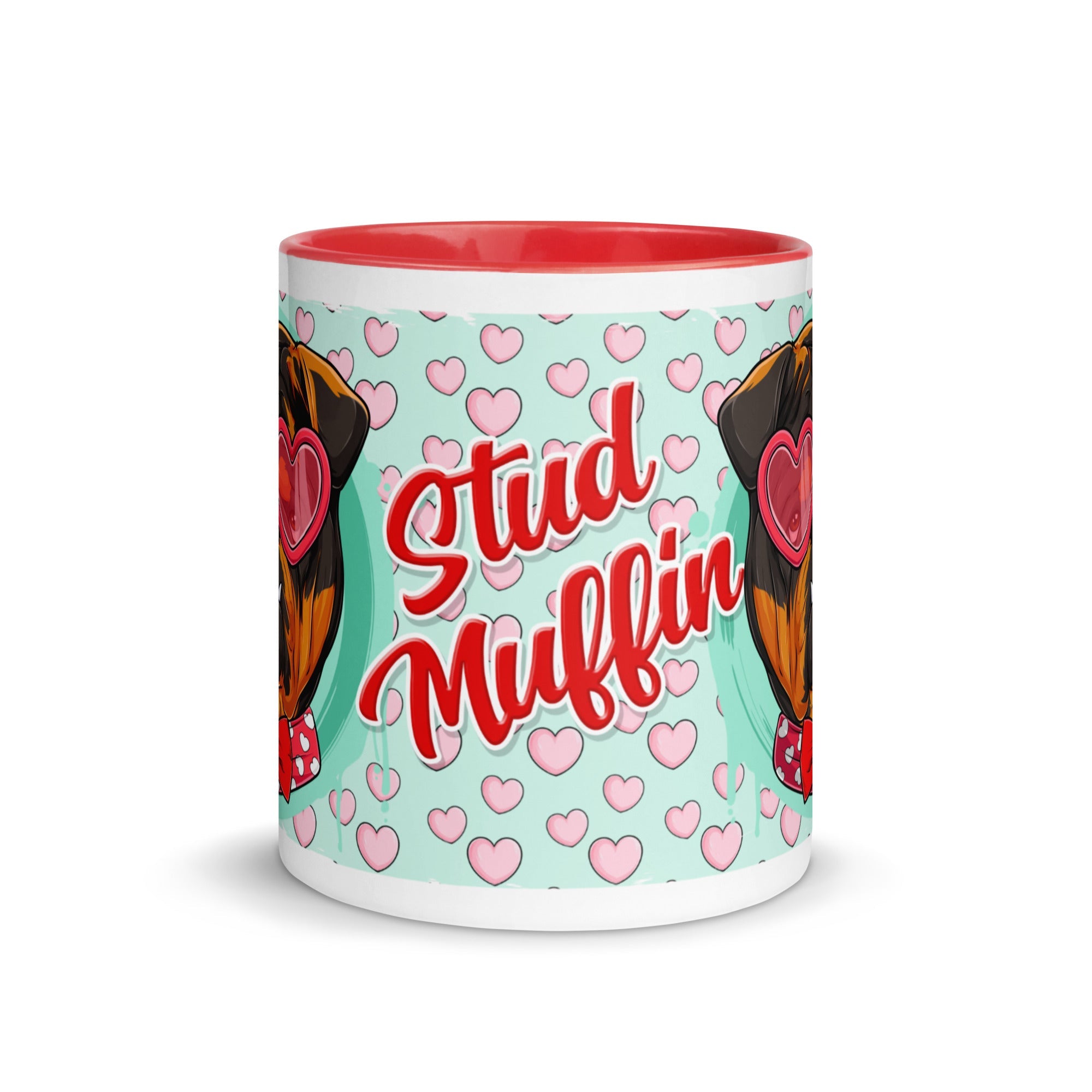 &quot;Stud Muffin&quot; English Bulldog Mug | Tri Colored Male