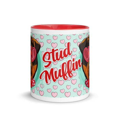 &quot;Stud Muffin&quot; English Bulldog Mug | Tri Colored Male