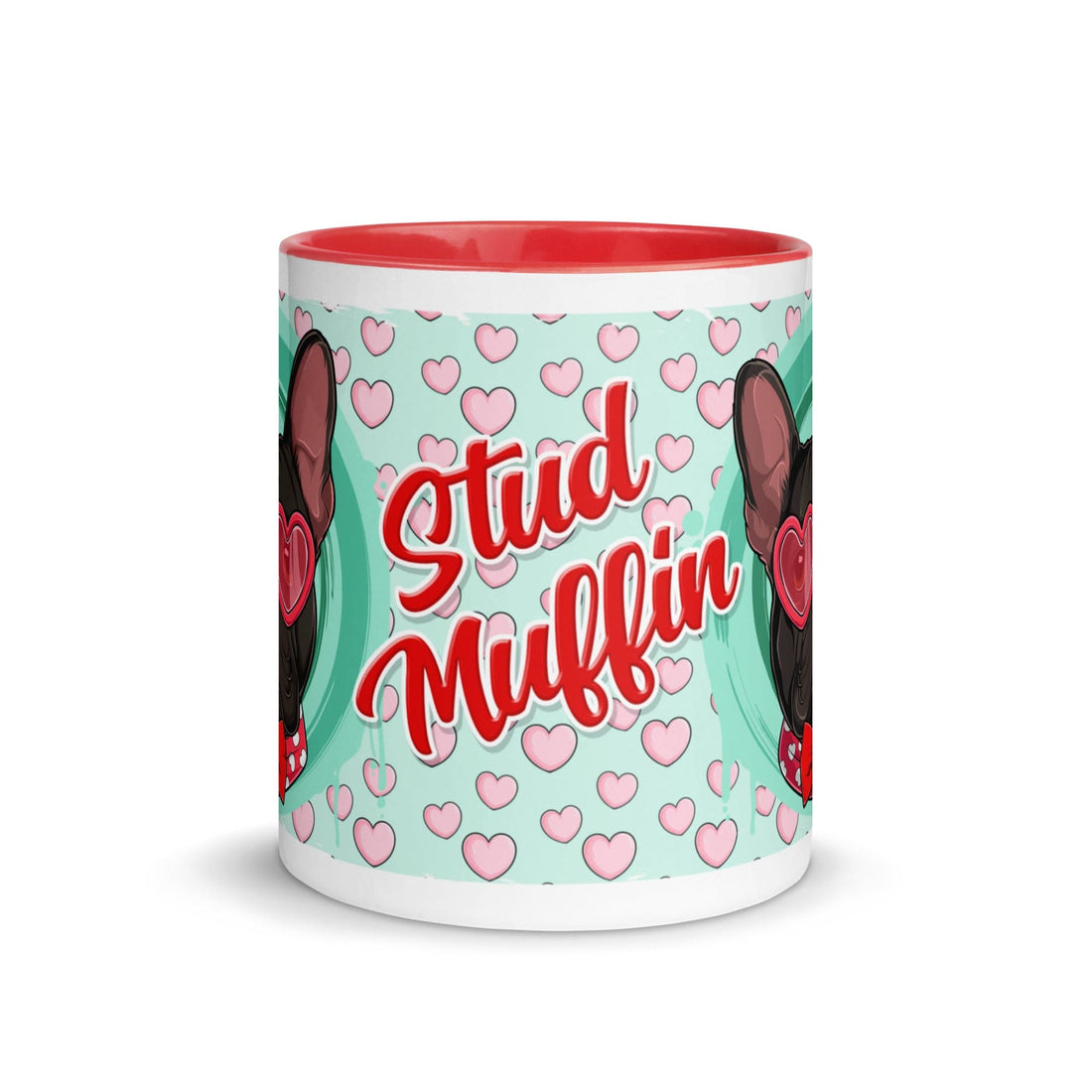 "Stud Muffin" French Bulldog Mug | B&W Colored Male