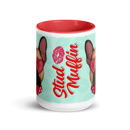 "Stud Muffin" French Bulldog Mug | Fawn &amp; White Colored