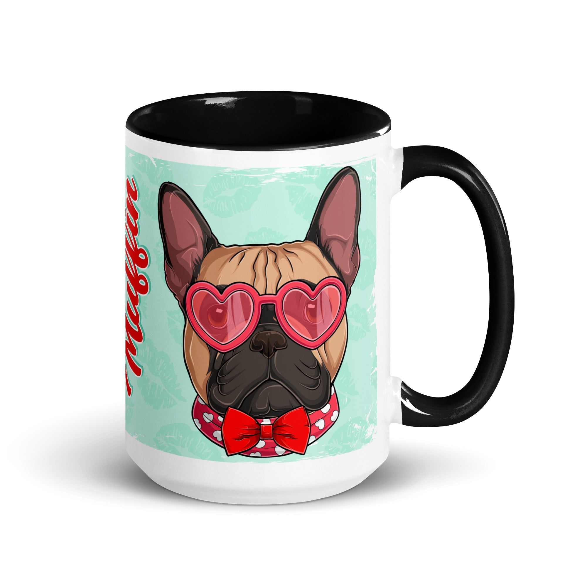 "Stud Muffin" French Bulldog Mug | Fawn &amp; White Colored