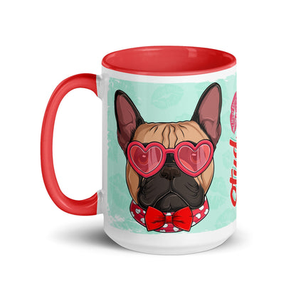 "Stud Muffin" French Bulldog Mug | Fawn &amp; White Colored