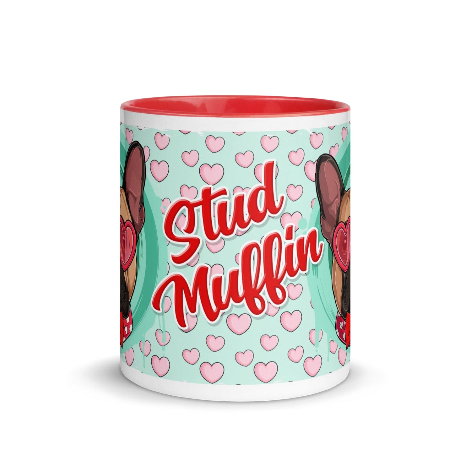 &quot;Stud Muffin&quot; French Bulldog Mug | Fawn &amp; White Colored Male