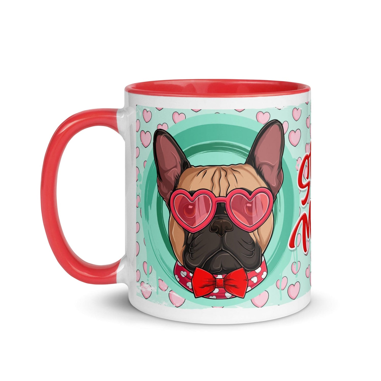 &quot;Stud Muffin&quot; French Bulldog Mug | Fawn &amp; White Colored Male