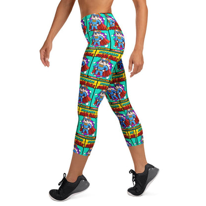Superhero &quot;Squad Goals&quot; Comic Yoga Capri Leggings