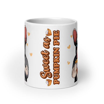 &quot;Sweet as Pumpkin Pie&quot; Frenchie Thanksgiving Mug