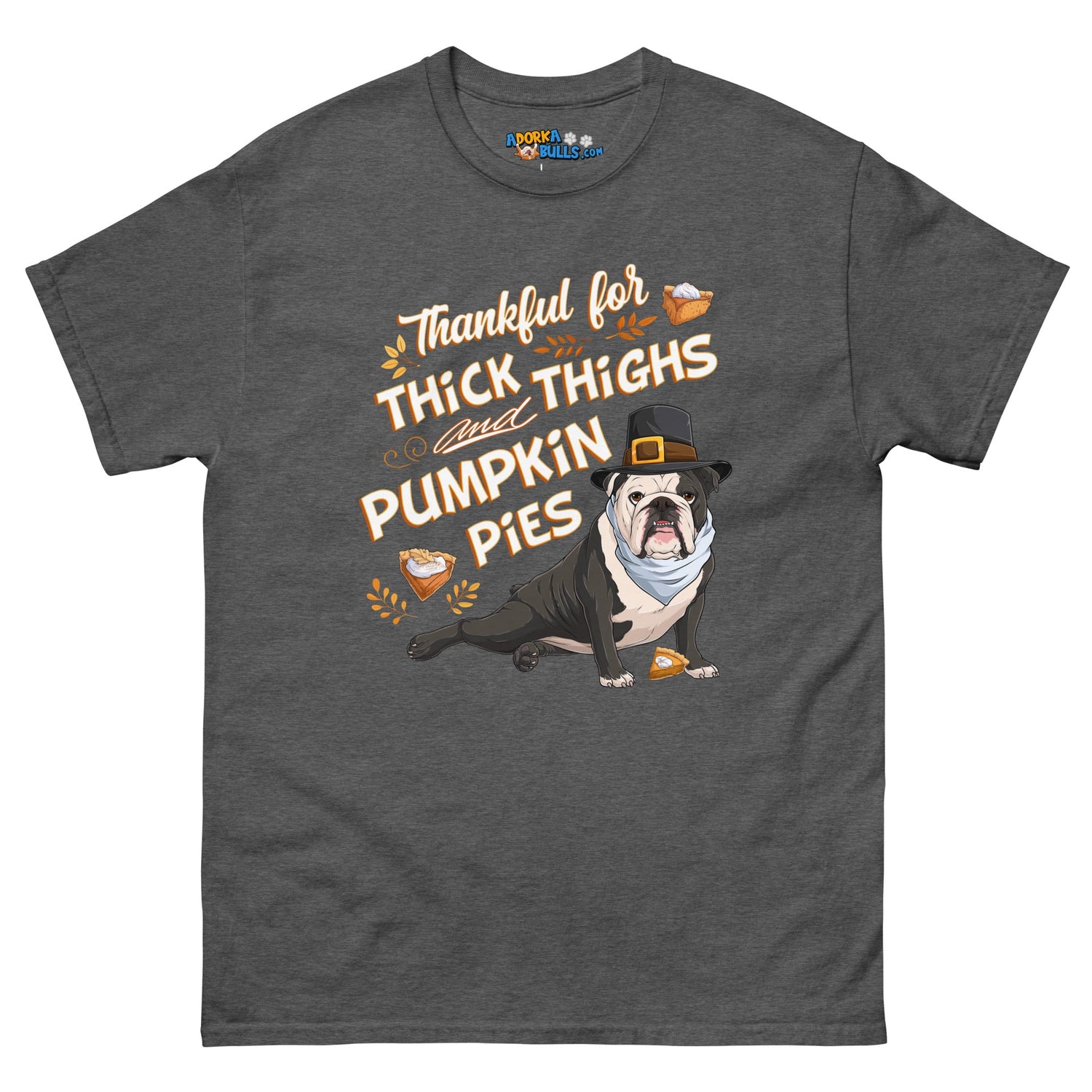 &quot;Thankful for Thick Thighs &amp; Pumpkin Pies&quot; Unisex Tee | B&amp;W Colored