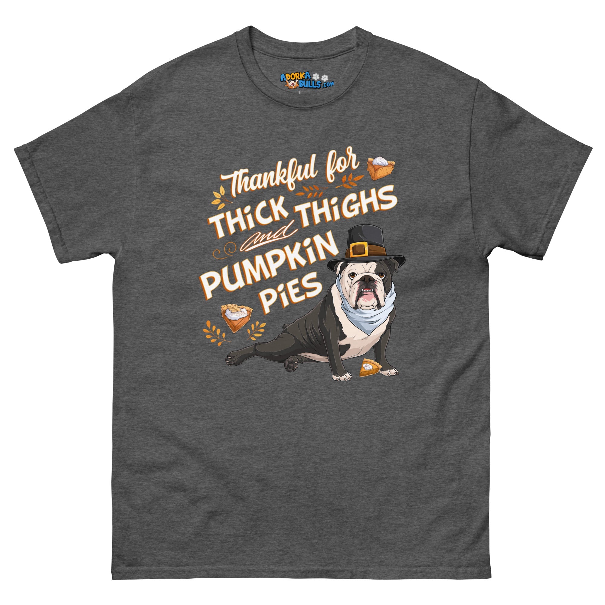 &quot;Thankful for Thick Thighs &amp; Pumpkin Pies&quot; Unisex Tee | B&amp;W Colored