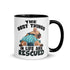 "The Best Things In Life Are Rescued" Female French Bulldog Mug | Fawn & White Colored with Spina Bifida