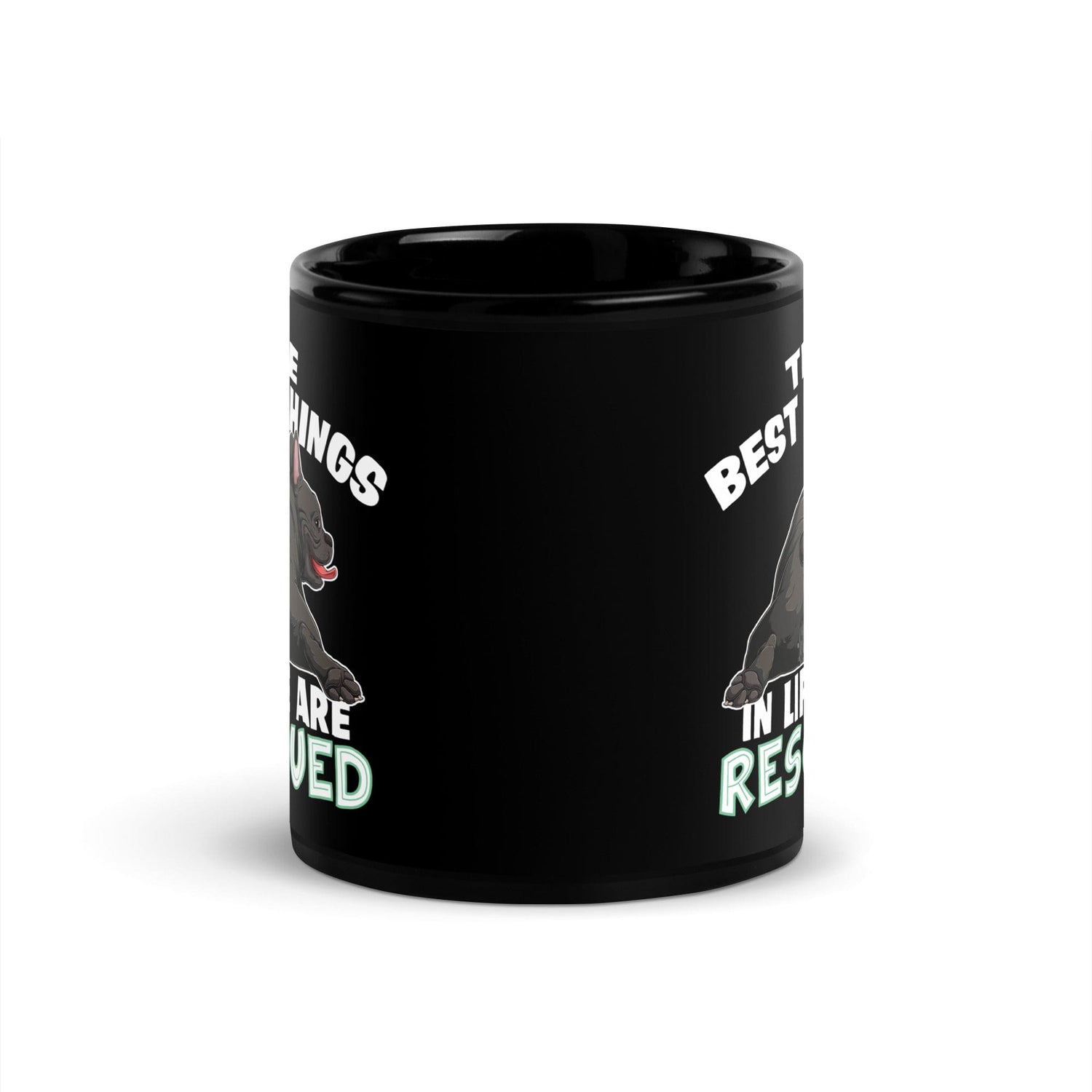 &quot;The Best Things In Life Are Rescued&quot; French Bulldog Mug | B&amp;W Colored