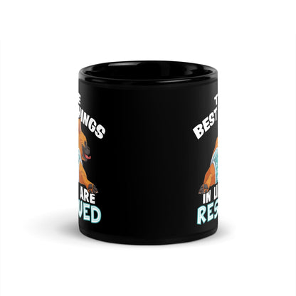 &quot;The Best Things In Life Are Rescued&quot; Male French Bulldog Mug | Red &amp; White Colored with Spina Bifida