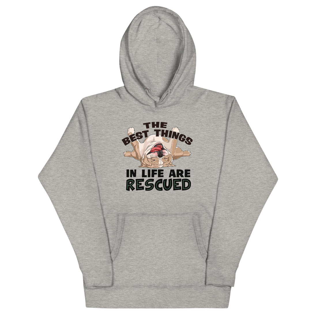 "The Best Things In Life Are Rescued" Unisex Hoodie | Fawn & White Colored