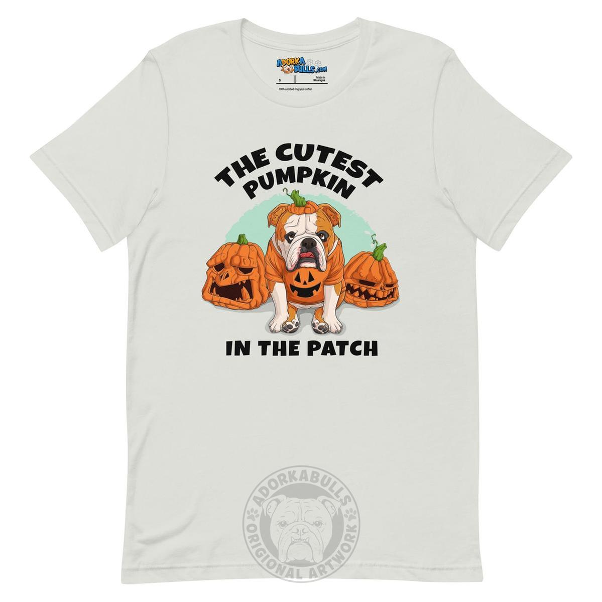 The Cutest Pumpkin in the Patch Bulldog Tee | Red &amp; White
