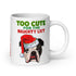 "Too Cute for the Naughty" List BHNW Bulldog Christmas Mug