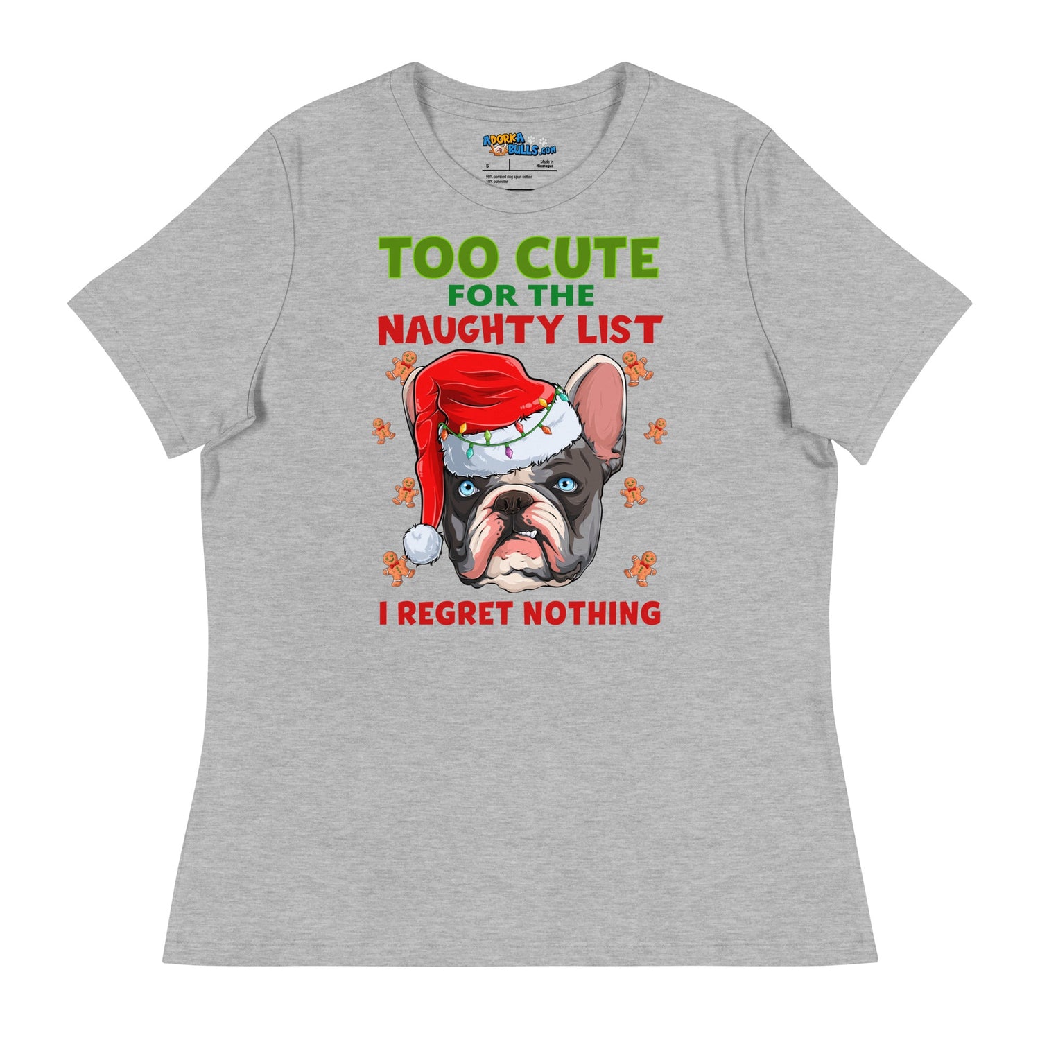 "Too Cute for the Naughty List" Frenchie Women&