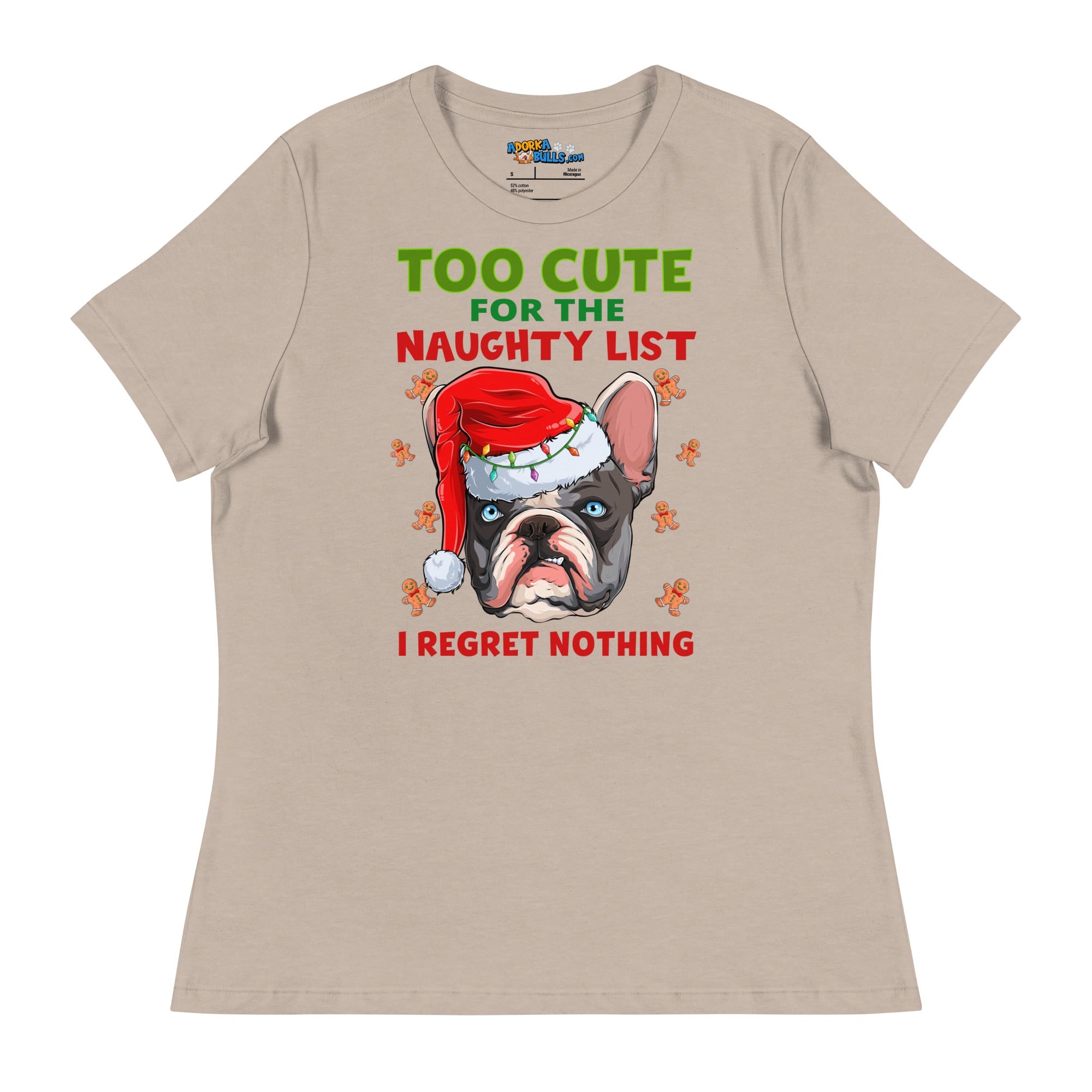 "Too Cute for the Naughty List" Frenchie Women&