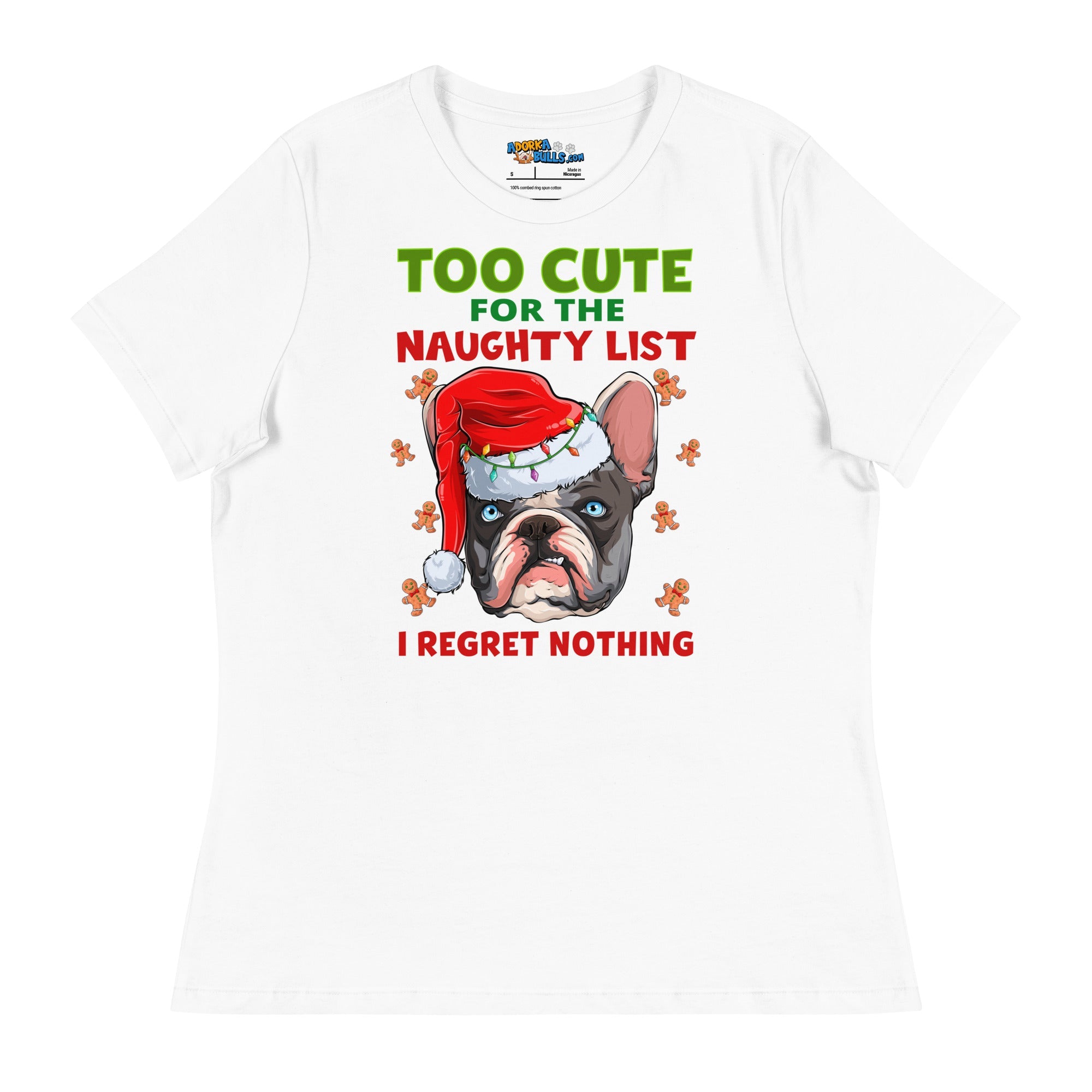 "Too Cute for the Naughty List" Frenchie Women&