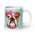 "Too Glam to Give a Woof" Bulldog Love Mug (20oz) | Red & White Colored
