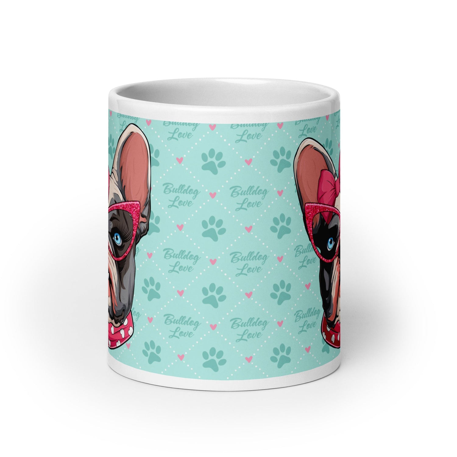 "Too Glam to Give a Woof" French Bulldog Love Mug (20oz)