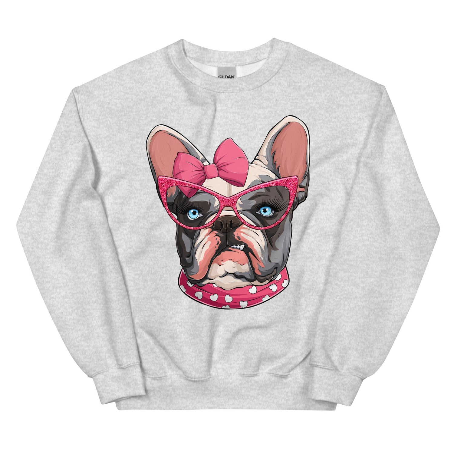 "Too Glam to Give a Woof" – Valentine’s Frenchie Sweatshirt