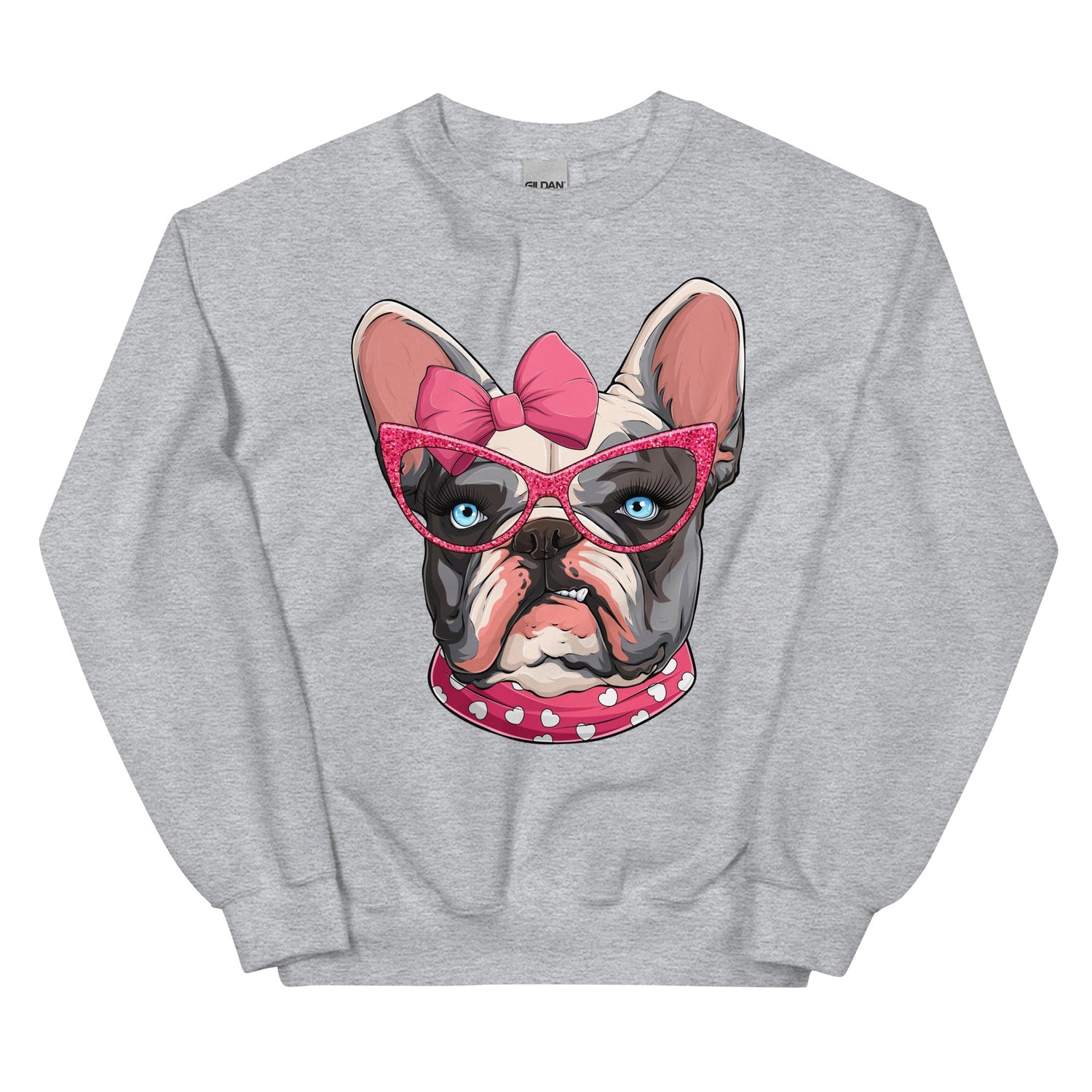 "Too Glam to Give a Woof" – Valentine’s Frenchie Sweatshirt