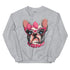 "Too Glam to Give a Woof" – Valentine’s Frenchie Sweatshirt