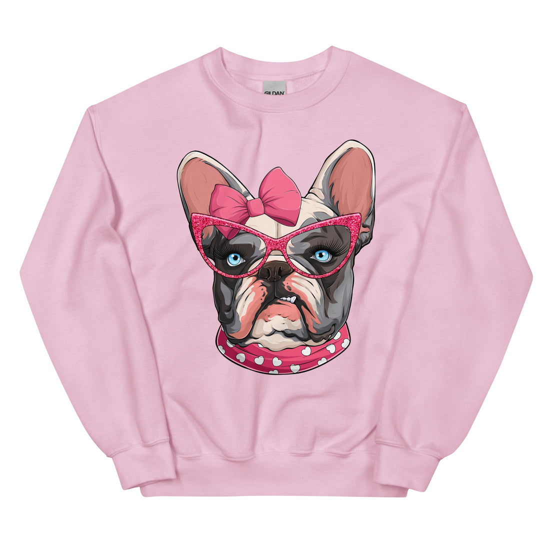"Too Glam to Give a Woof" – Valentine’s Frenchie Sweatshirt