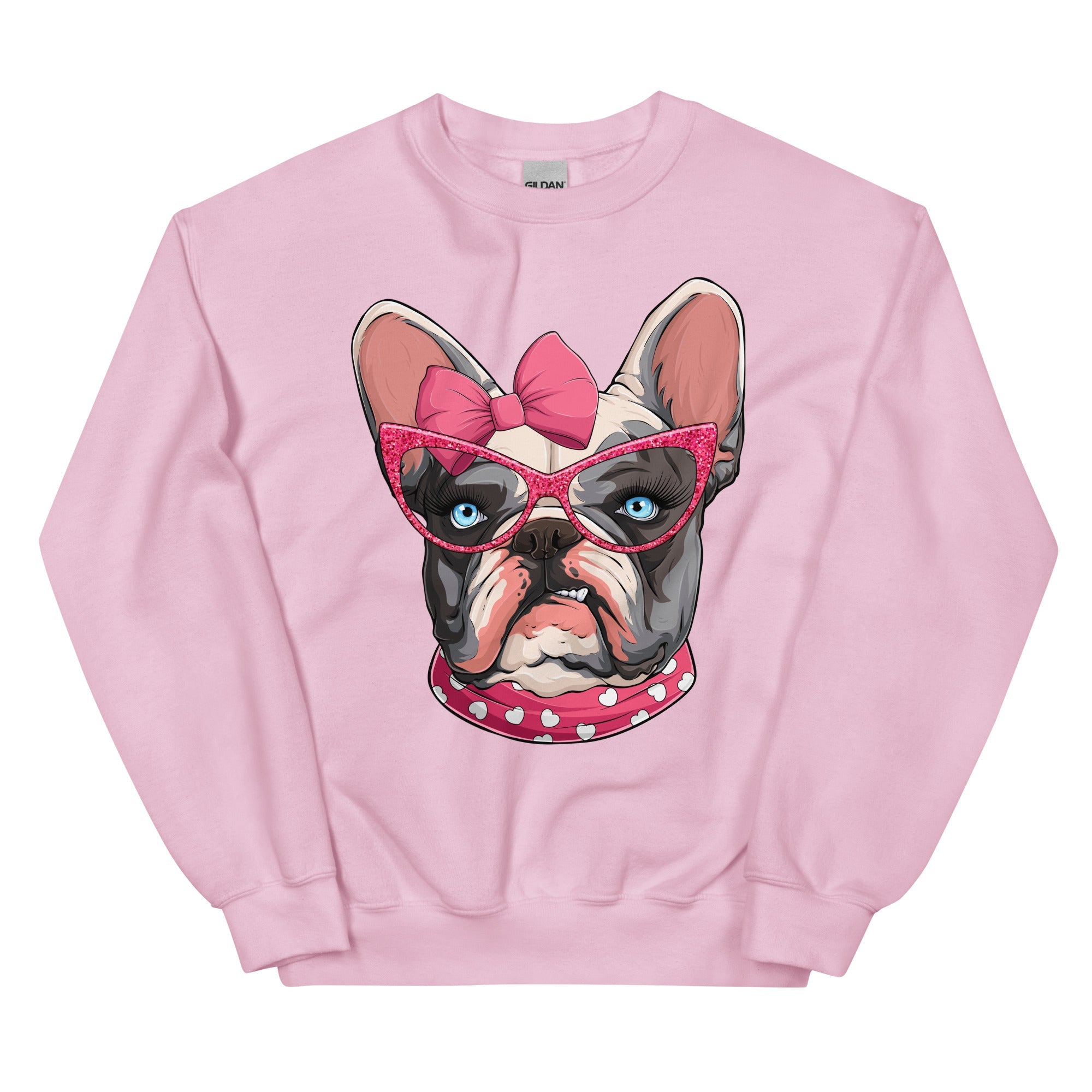"Too Glam to Give a Woof" – Valentine’s Frenchie Sweatshirt