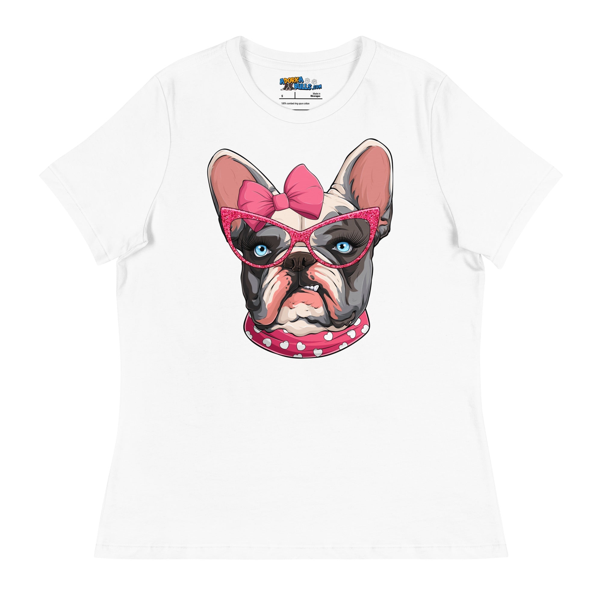 "Too Glam to Give a Woof" Women’s Frenchie T-Shirt