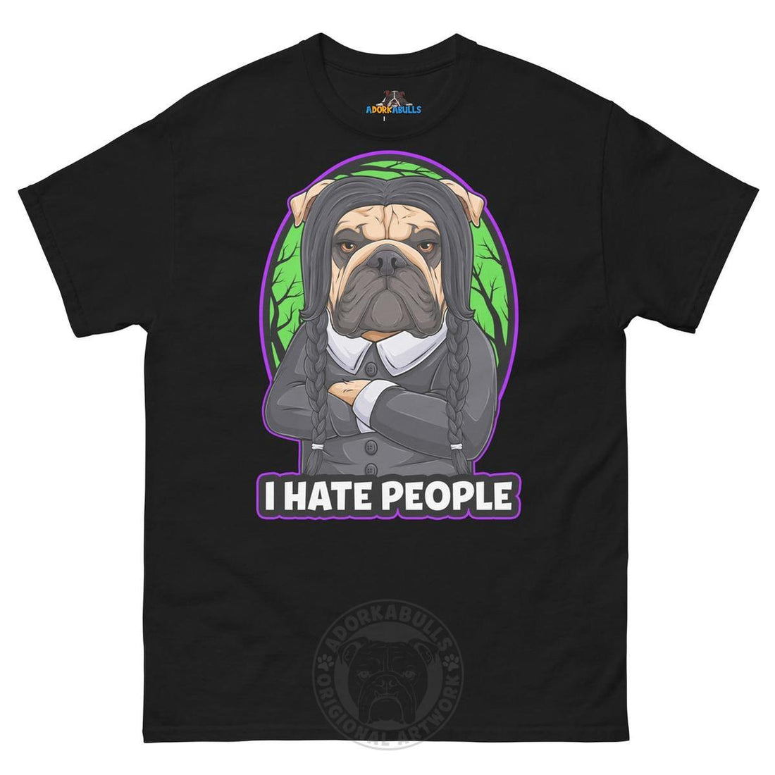 Wednesday Bulldog I Hate People Men&