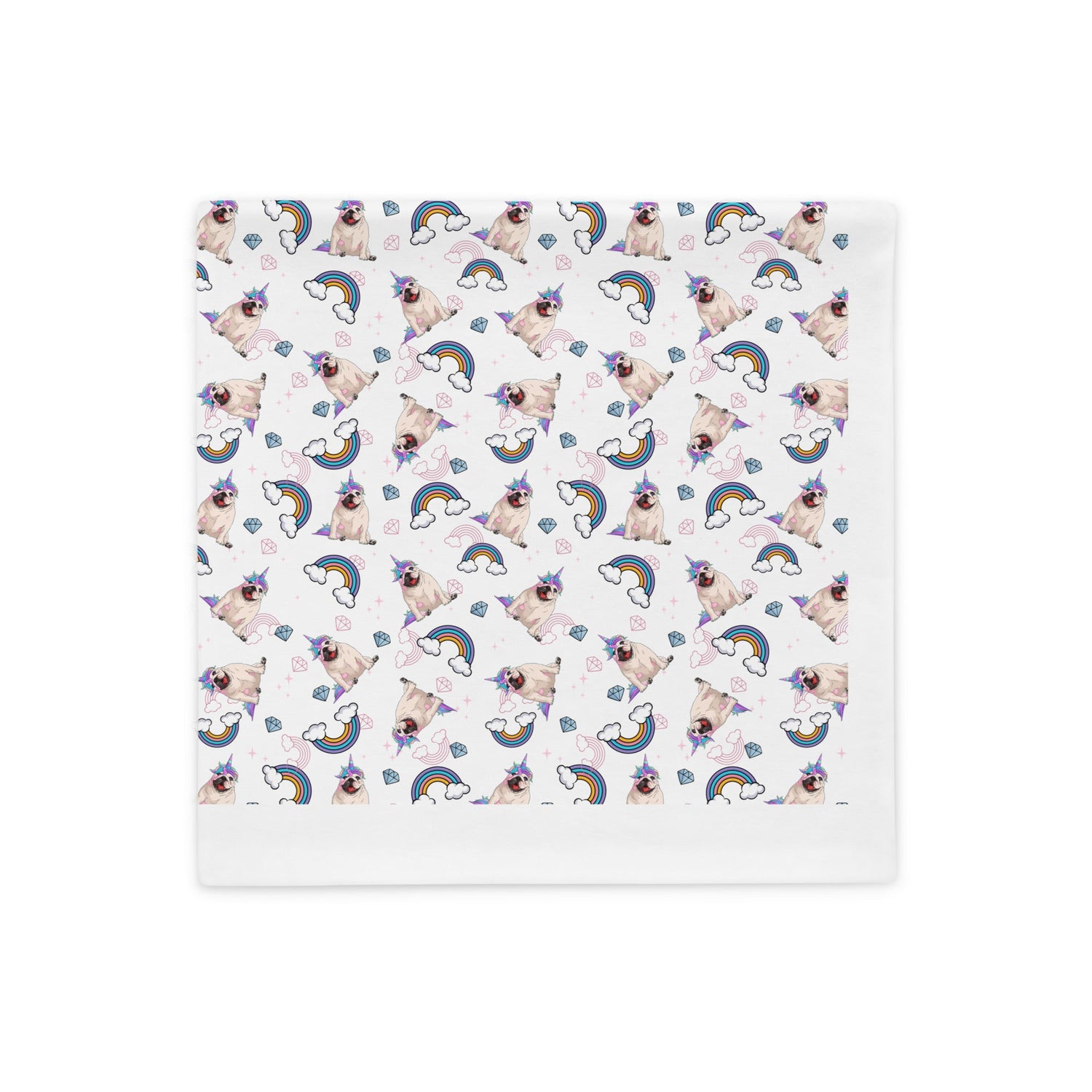 White Bullicorn Pillow Case