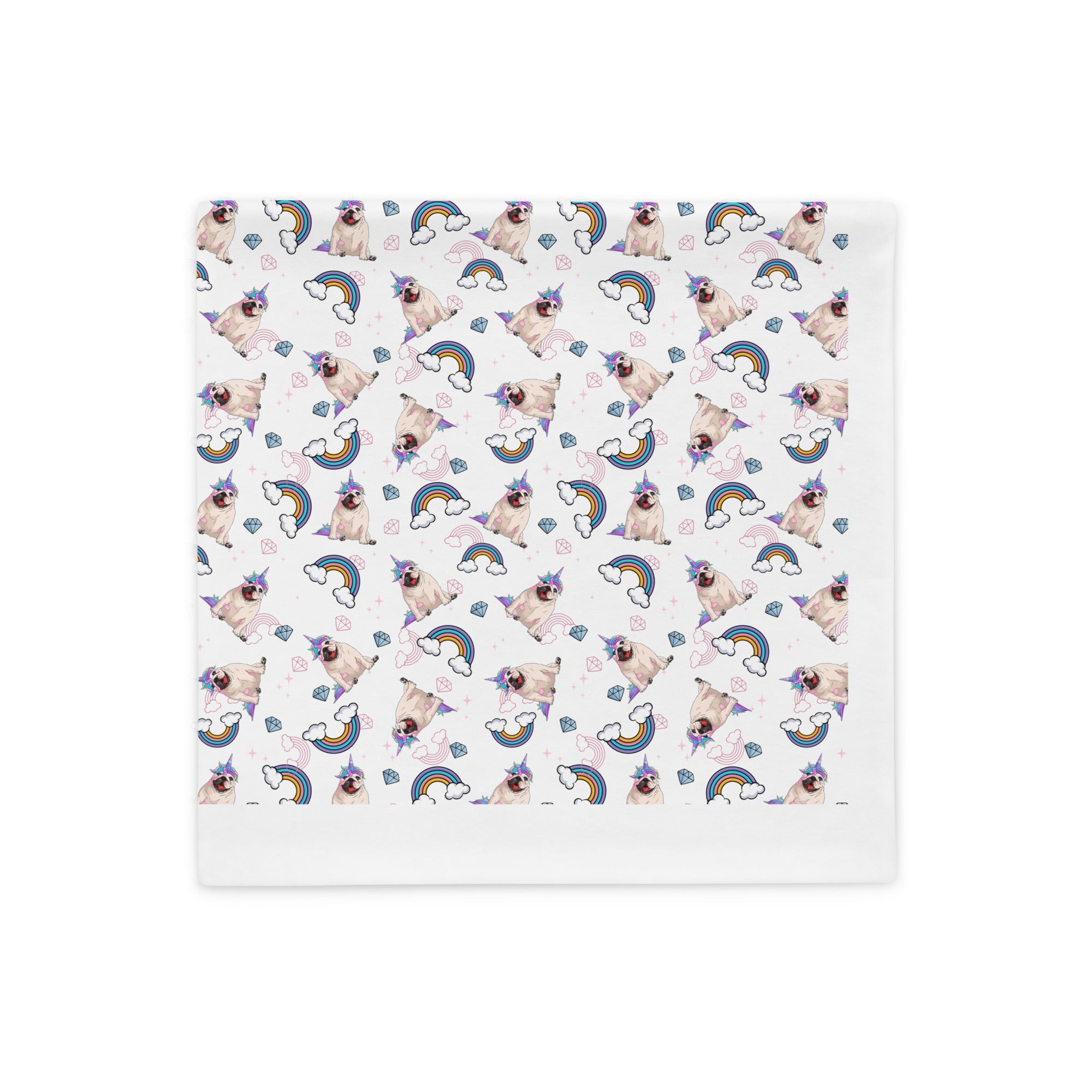 White Bullicorn Pillow Case