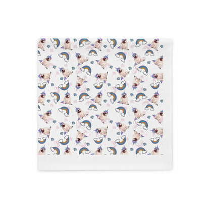 White Bullicorn Pillow Case