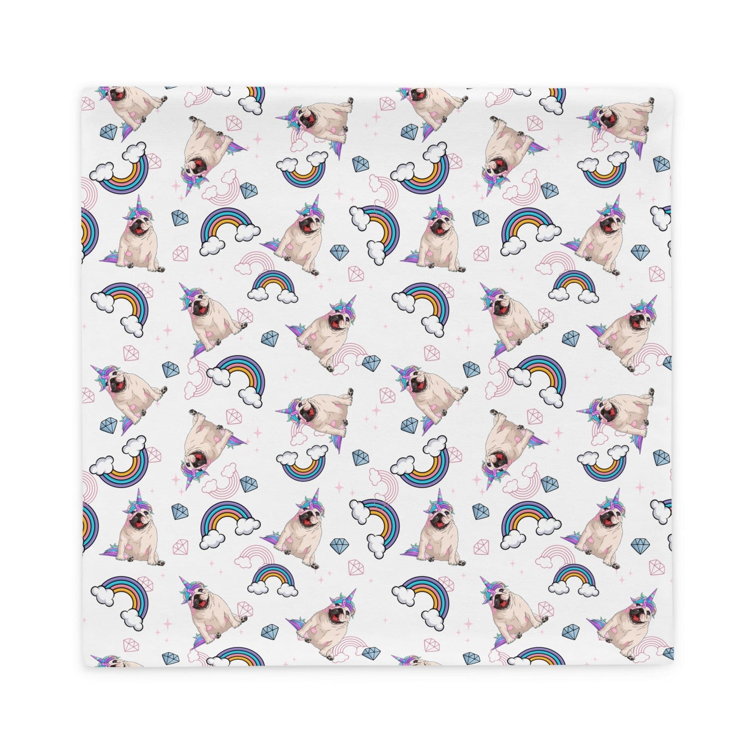 White Bullicorn Pillow Case