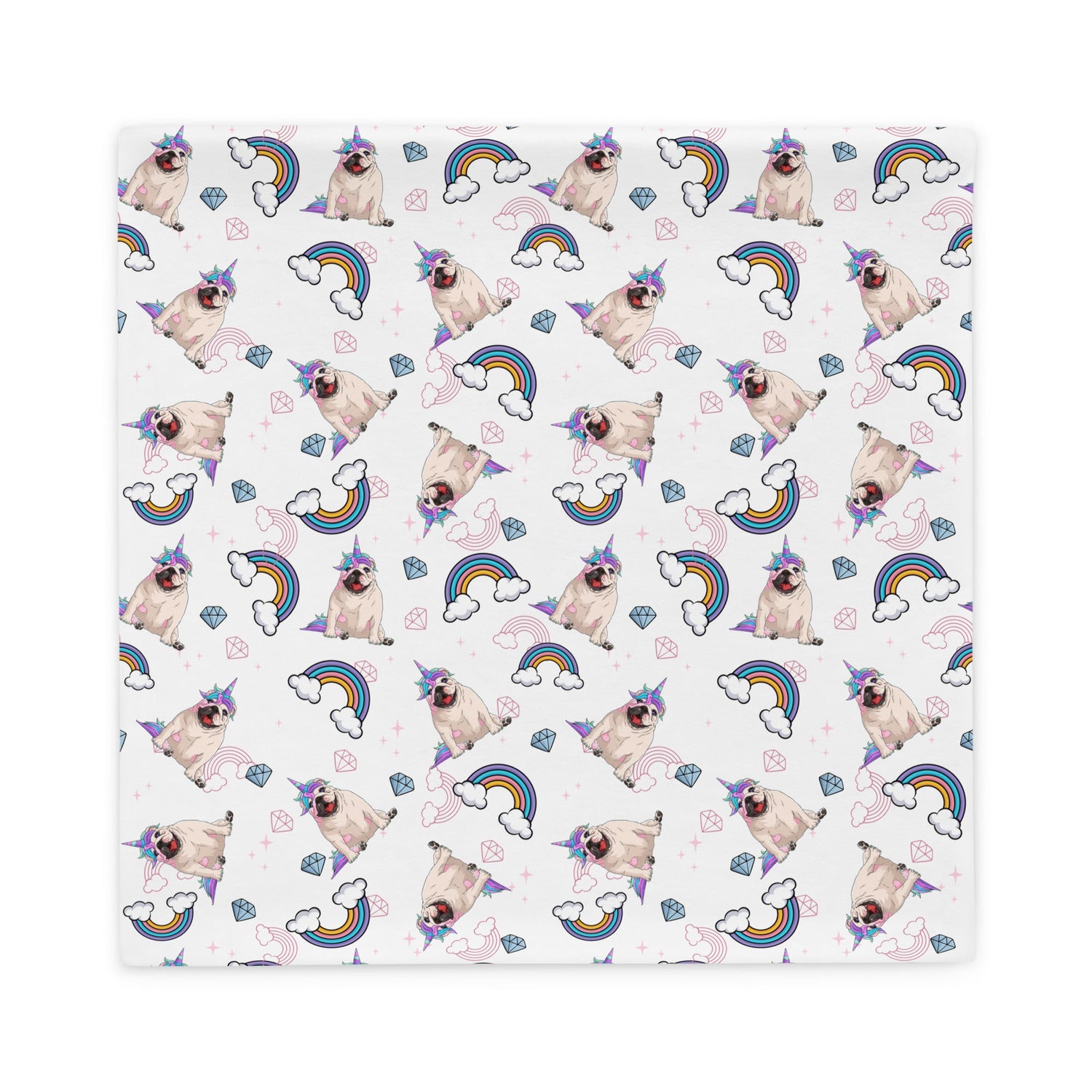 White Bullicorn Pillow Case