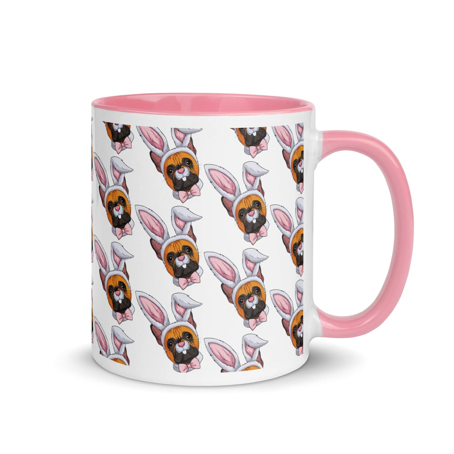 Easter Bunny Frenchie Mug | Red &amp; White Colored Male
