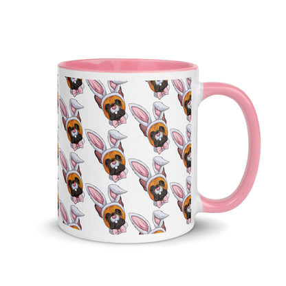 Easter Bunny Frenchie Mug | Red &amp; White Colored Male