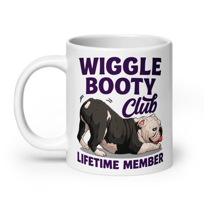 Wiggle Booty Club Bulldog Mug | B&amp;W Colored English Bulldog