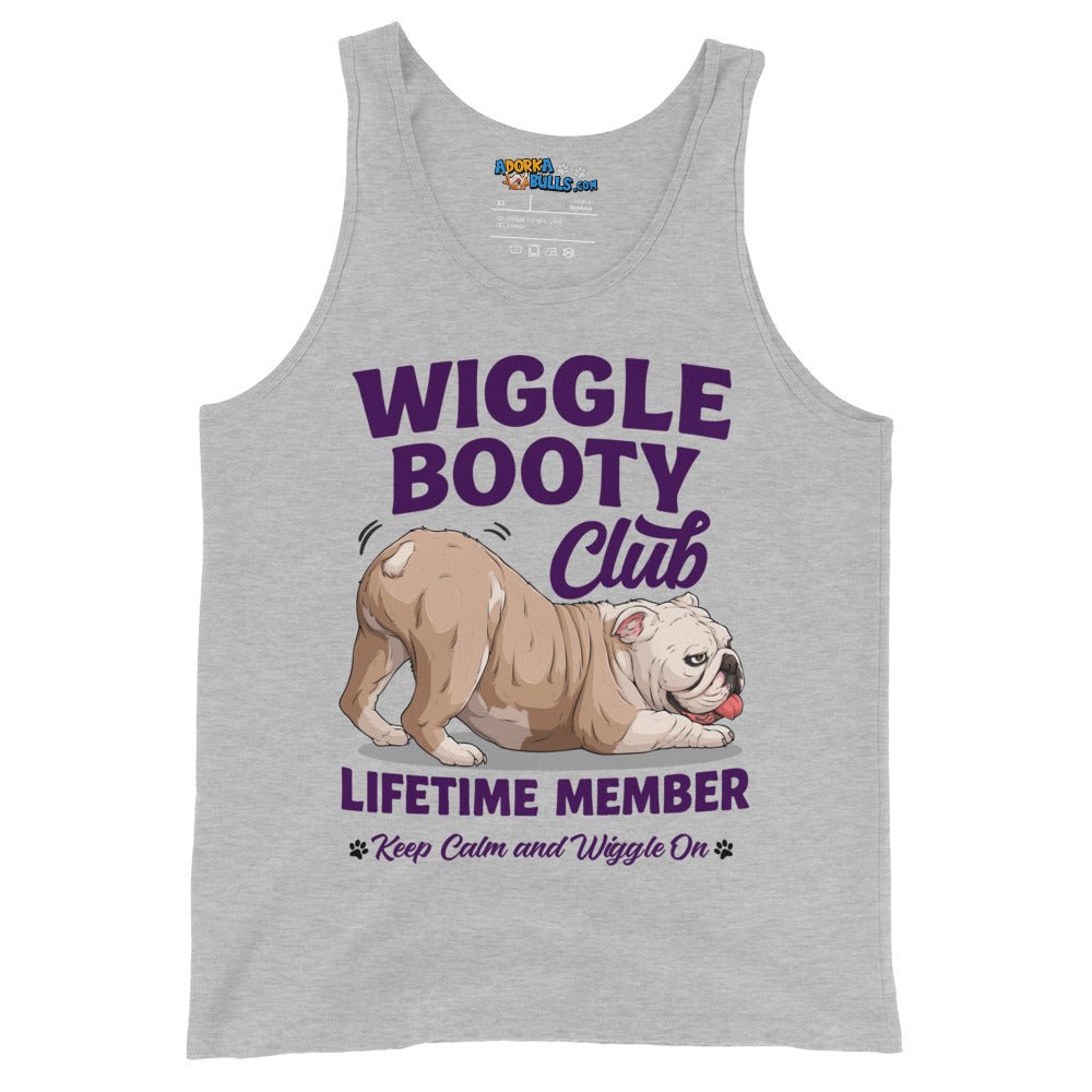 Wiggle Booty Club Men’s Tank | Fawn &amp; White Colored English Bulldog