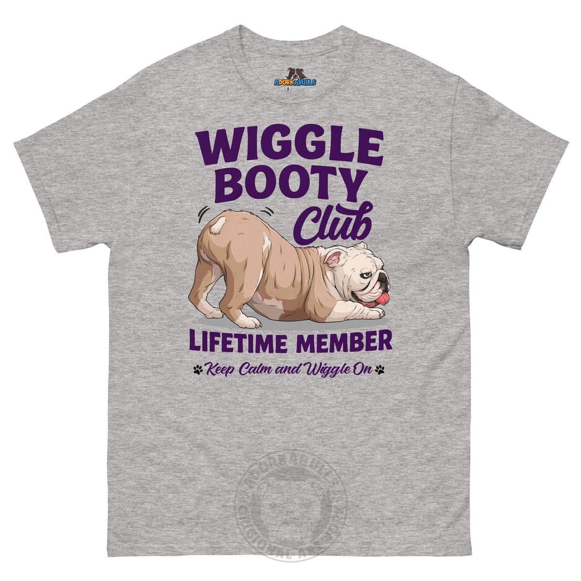 Wiggle Booty Club Tee | Fawn &amp; White Colored English Bulldog