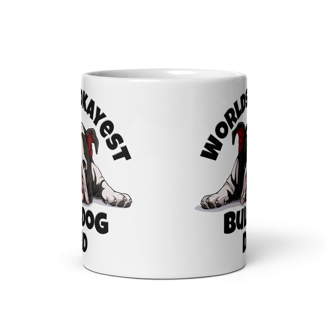 "Worlds Okayest Bulldog Dad" Mug | B&W Colored